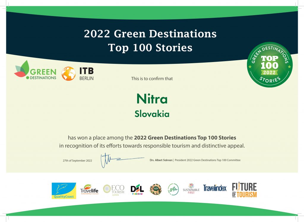 certifikát Nitra medzi Top 100