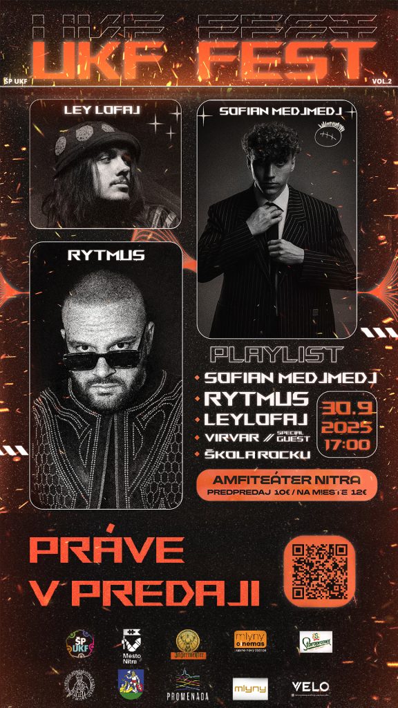 Plagát s programom Študentského festivalu UKF v Nitre