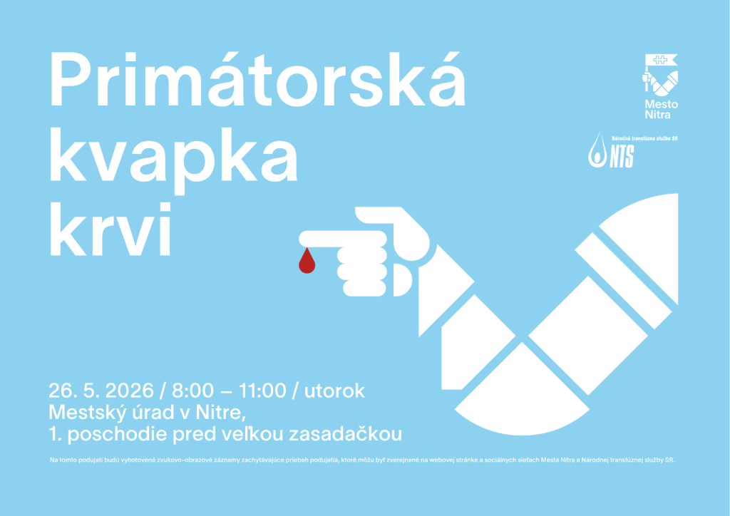 vizuál s rukou, na ktorej z prsta kvapká symbolická kvapka krvi